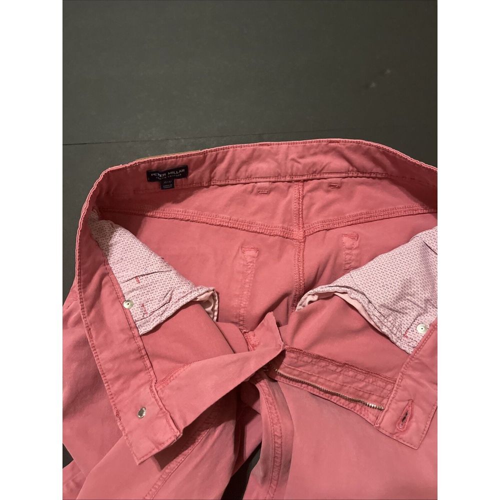 Peter Millar Crown Crafted Five Pocket Chino Pant Red Pear Size 35x31 NEW $200 - Picture 10 of 11